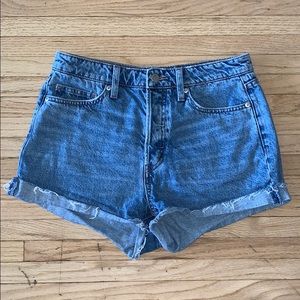 H&M high waisted denim shorts